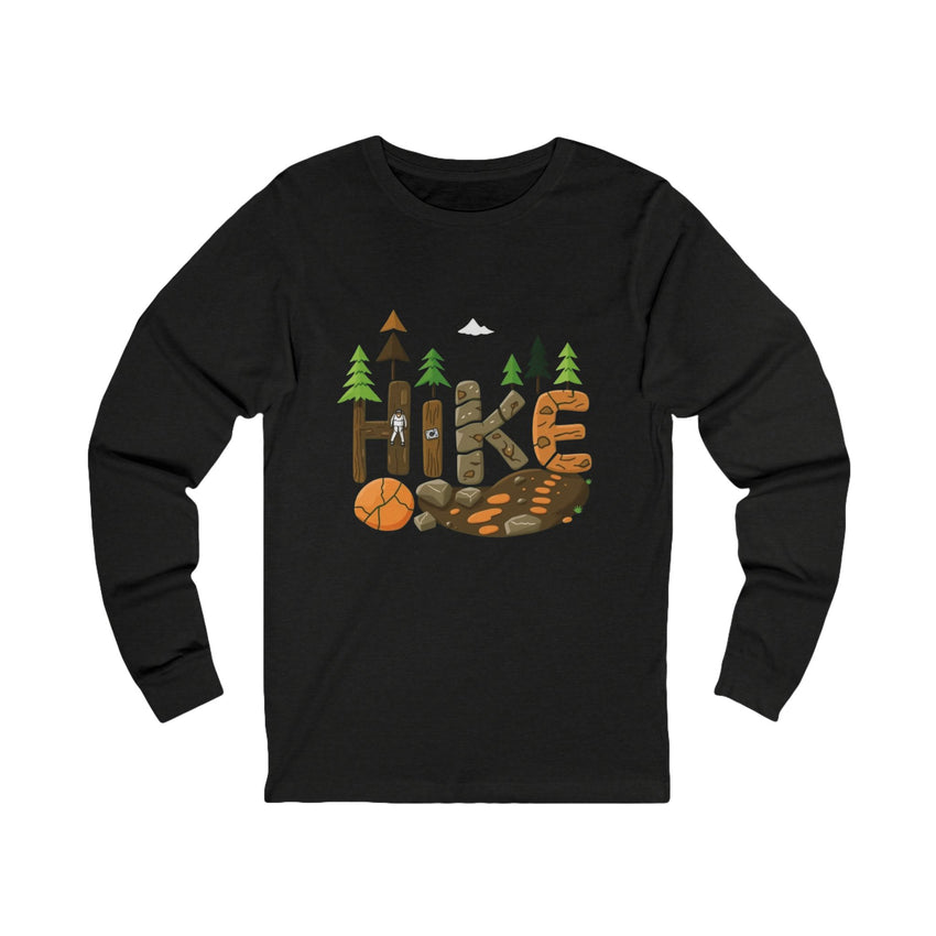 Outdoor Adventure Long Sleeve Tee - 'Hike' Graphic