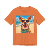 Happy Pup Beach Vibes Unisex Short Sleeve Tee
