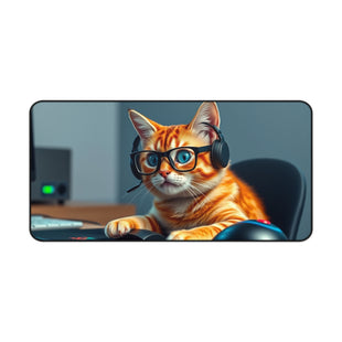 Playful Cat Desk Mat - Perfect Home Office Accessory for Cat Lovers