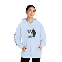 Gone Fishin' Bigfoot Hoodie - Unisex Heavy Blend™ Sweatshirt for Nature Lovers
