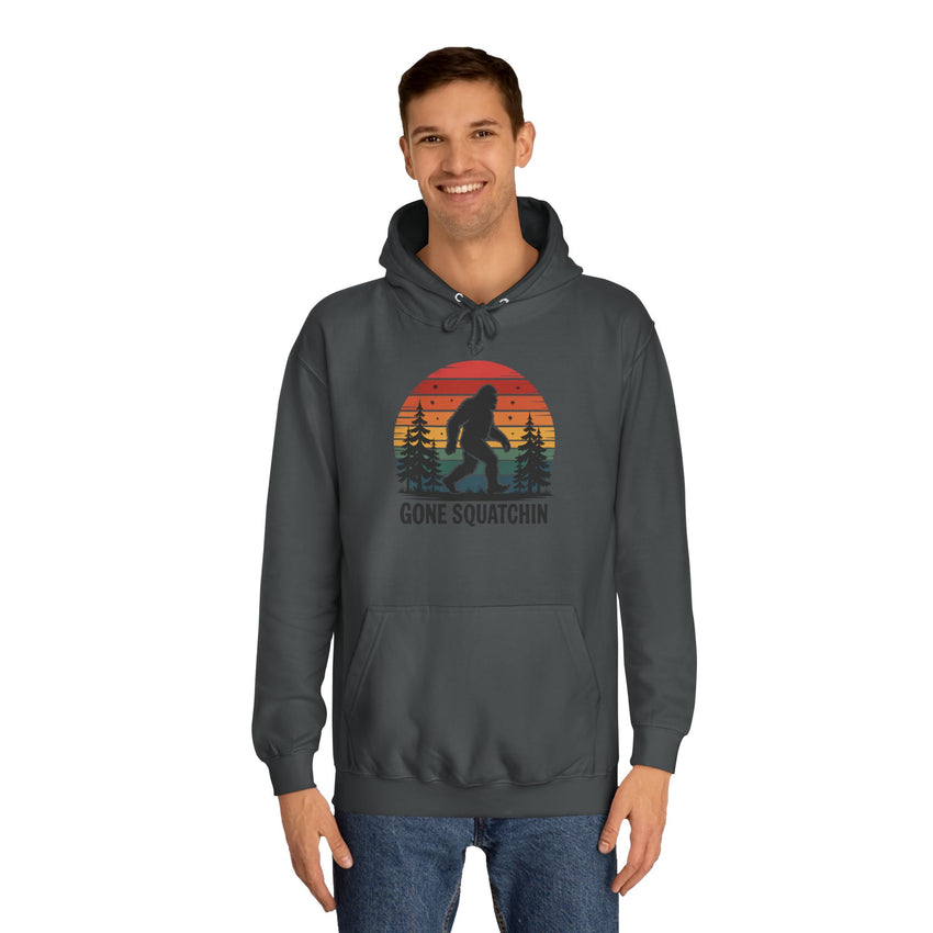 Retro Bigfoot Hoodie - "Gone Squatchin"