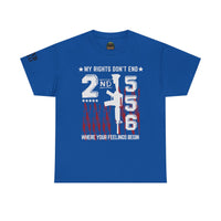 Unisex Heavy Cotton Tee with Empowering Gun Rights graphics front and back graphics