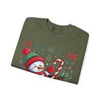 Im fine snowman Christmas sweatshirt