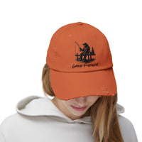 Gone Fishing Distressed Cap - Unisex Fishing Hat for Outdoor Enthusiasts