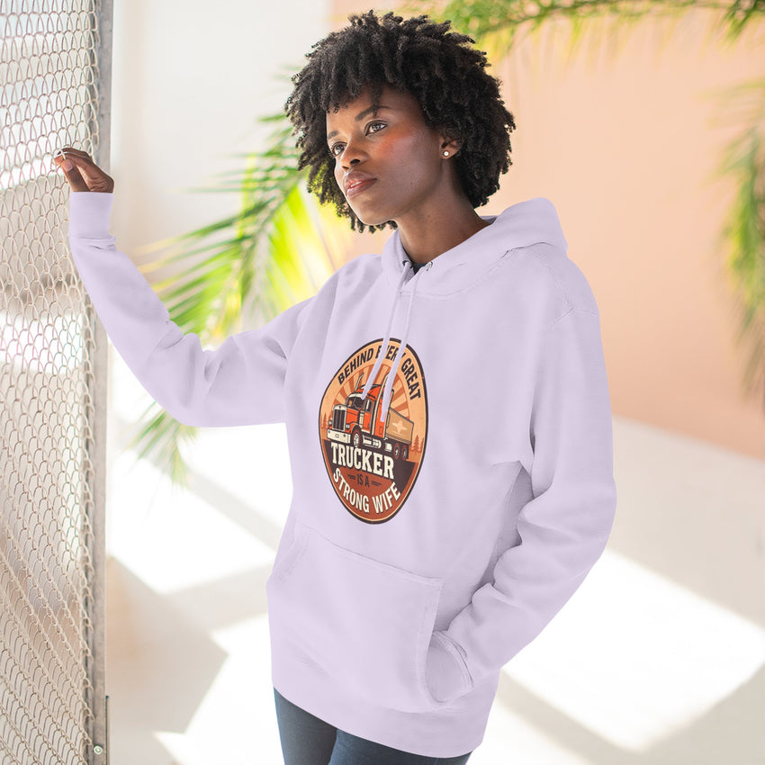 Trucker Strong Wife Fleece Hoodie