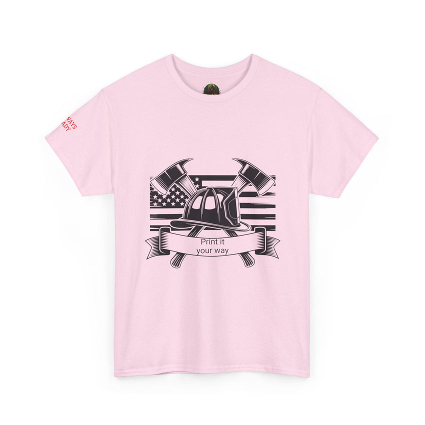 Proud Firefighter Tee, Unisex Heavy Cotton T-Shirt