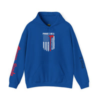 Proud Firefighter Hooded Sweatshirt  Unisex Heavy Blend