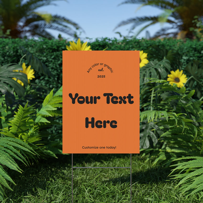 Customizable Plastic Yard Sign for Celebrations, Events, Birthdays, Announcements, or Home Decor