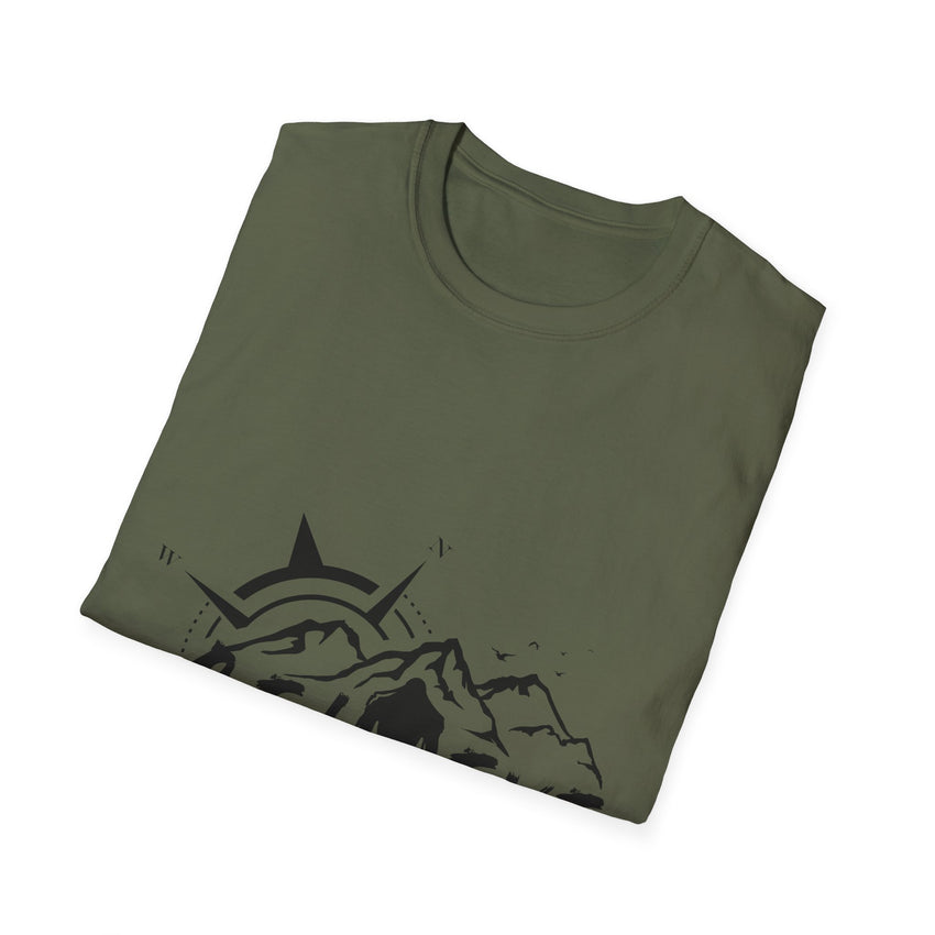 Believe Sasquatch T-Shirt | Bigfoot Mountain Silhouette, Wilderness Theme
