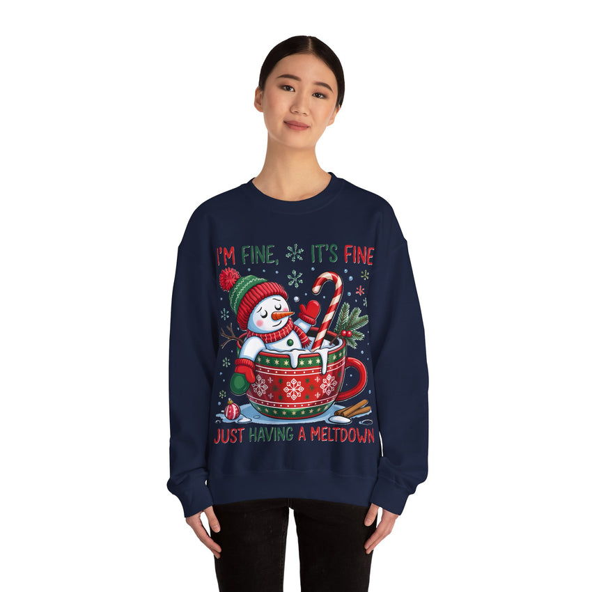 Im fine snowman Christmas sweatshirt