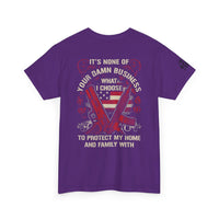 Unisex Heavy Cotton Tee with Empowering Gun Rights graphics