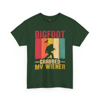 Bigfoot grabbed my wiener T-Shirt | Sasquatch hot dog vintage graphic