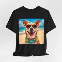 Happy Pup Beach Vibes Unisex Short Sleeve Tee