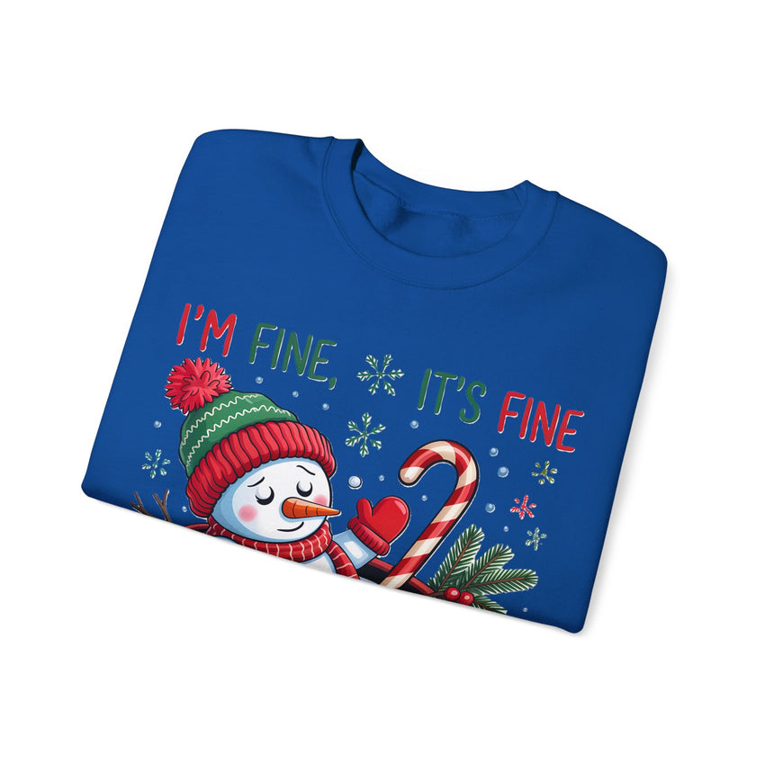 Im fine snowman Christmas sweatshirt