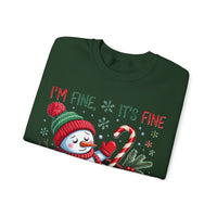 Im fine snowman Christmas sweatshirt
