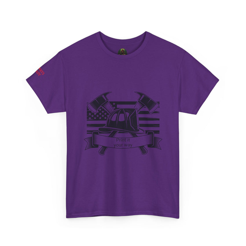 Proud Firefighter Tee, Unisex Heavy Cotton T-Shirt