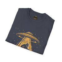 Bigfoot Abduction T-Shirt | UFO Sasquatch Forest Alien Beam