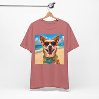 Happy Pup Beach Vibes Unisex Short Sleeve Tee