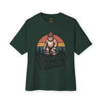 Retro Bigfoot Woods Mode Unisex Oversized Tee