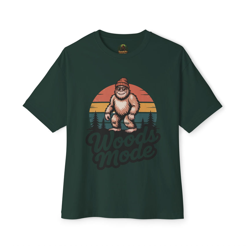 Retro Bigfoot Woods Mode Unisex Oversized Tee