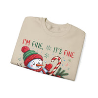 Im fine snowman Christmas sweatshirt