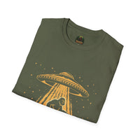 Bigfoot Abduction T-Shirt | UFO Sasquatch Forest Alien Beam