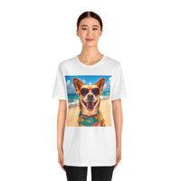 Happy Pup Beach Vibes Unisex Short Sleeve Tee