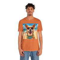 Happy Pup Beach Vibes Unisex Short Sleeve Tee