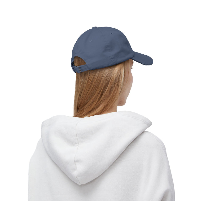 Gone Fishing Distressed Cap - Unisex Fishing Hat for Outdoor Enthusiasts