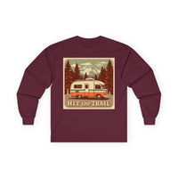 Adventure-Ready Long Sleeve Tee - 'Hit the Trail' Design