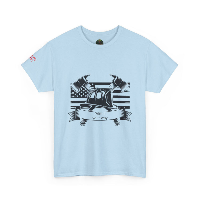Proud Firefighter Tee, Unisex Heavy Cotton T-Shirt