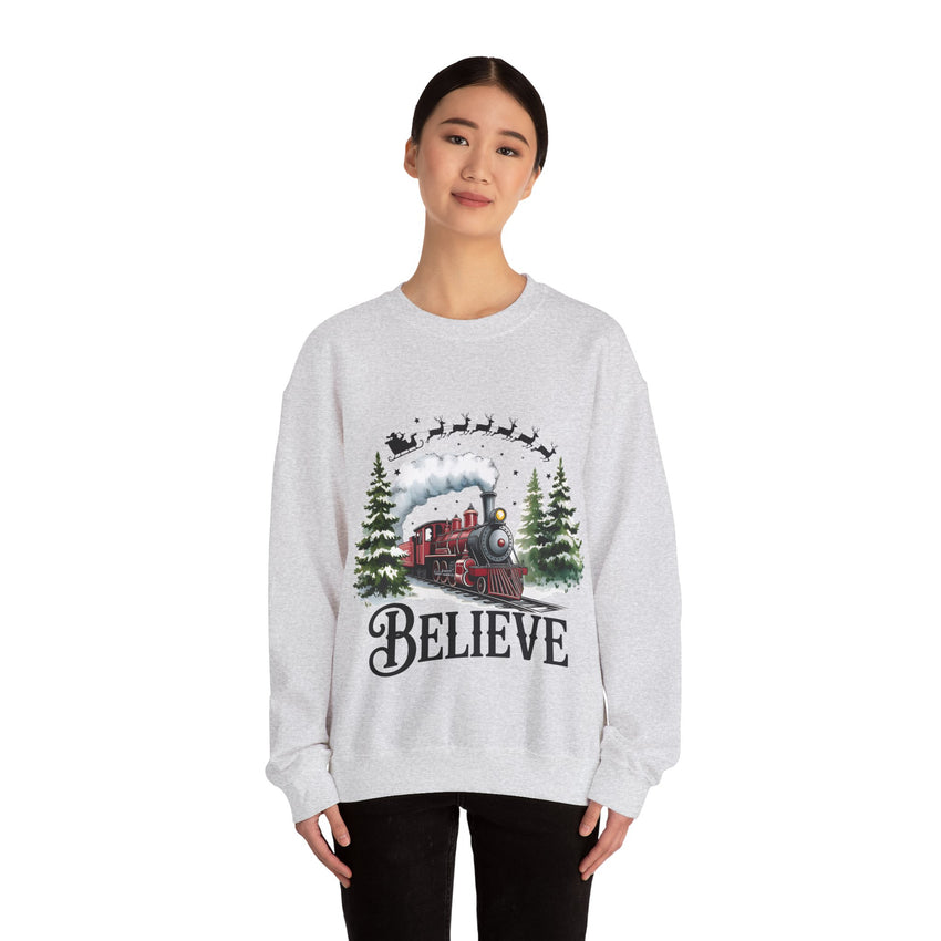 Believe in Santa train sweatshirt , Do you believe?