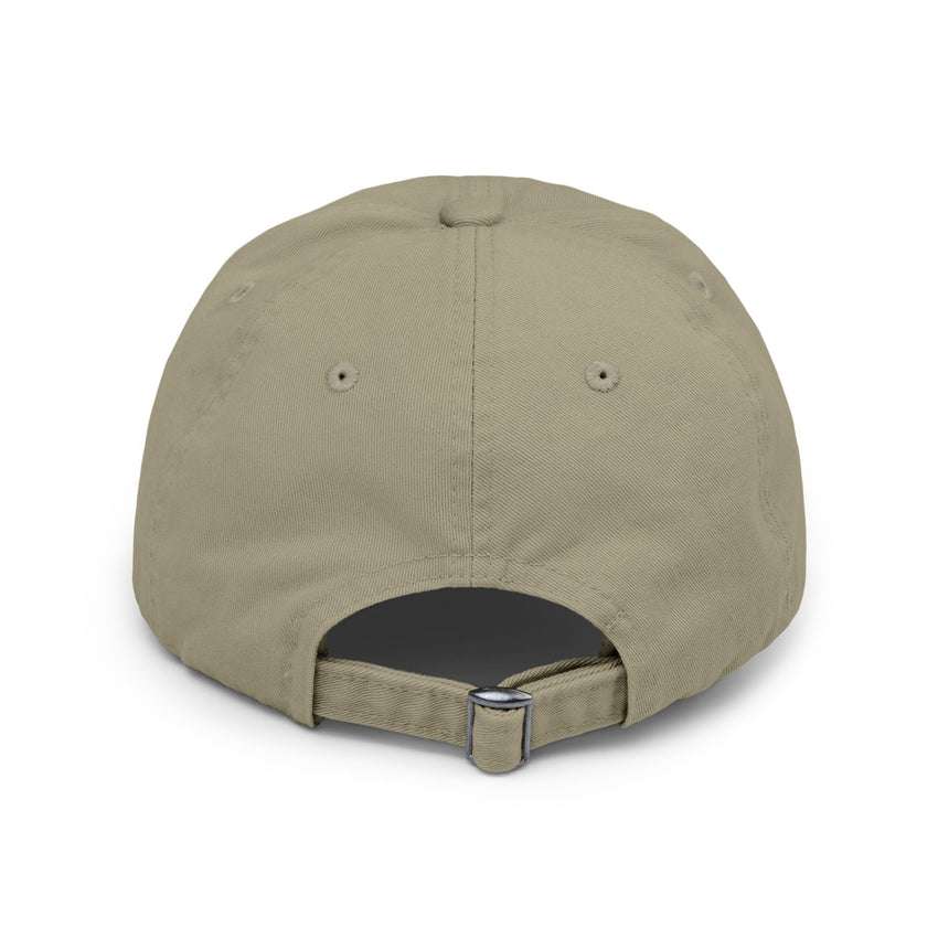 Squatch University cap | distressed dad hat, Bigfoot foot emblem