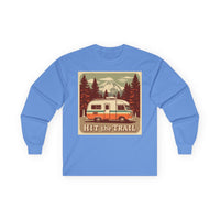 Adventure-Ready Long Sleeve Tee - 'Hit the Trail' Design