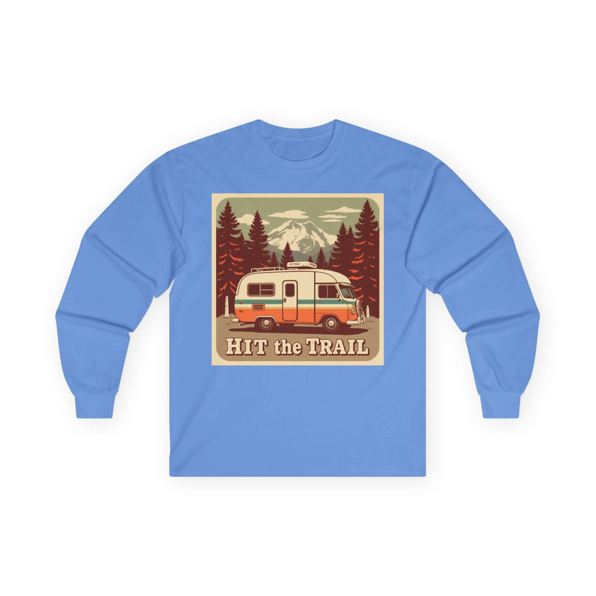 Adventure-Ready Long Sleeve Tee - 'Hit the Trail' Design