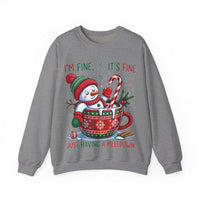 Im fine snowman Christmas sweatshirt