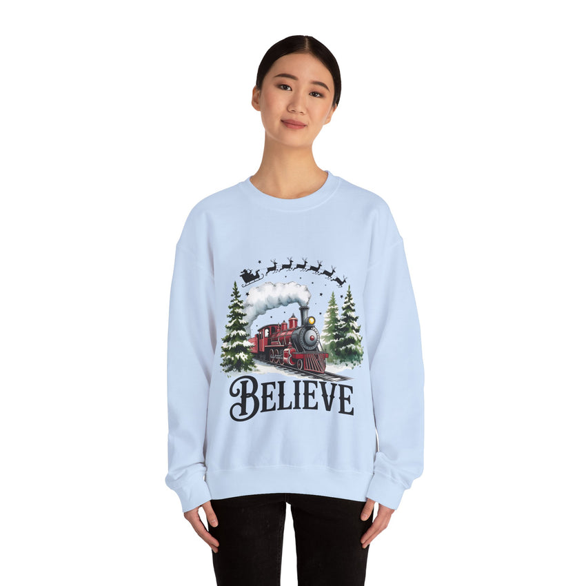 Believe in Santa train sweatshirt , Do you believe?