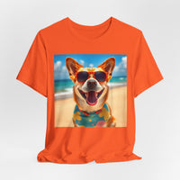 Happy Pup Beach Vibes Unisex Short Sleeve Tee