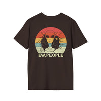 Alien Cat Abduction T-Shirt | Retro EW, PEOPLE UFO Graphic front and back graphics