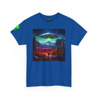 UFO Abduction Scene T-Shirt | Alien Spaceship Landscape Tee