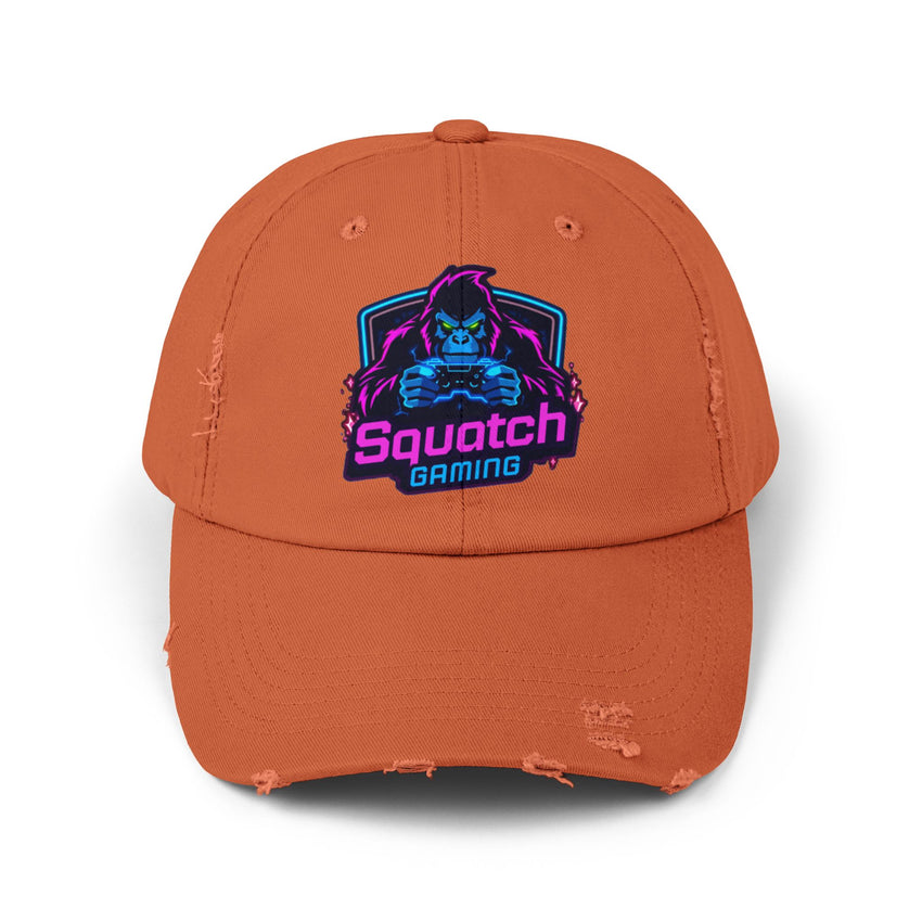 Squatch Gaming logo Cap | Neon Sasquatch gamer hat