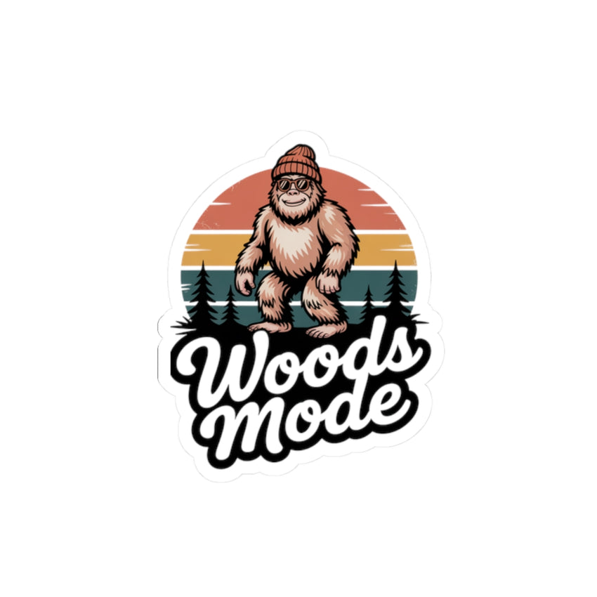 Woods Mode Bigfoot Kiss-Cut Stickers - Perfect for Nature Lovers