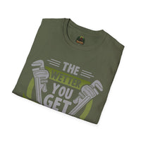 Plumber Wrench Graphic T-Shirt | The Wetter You Get The Faster I Come, Plumbing Tee