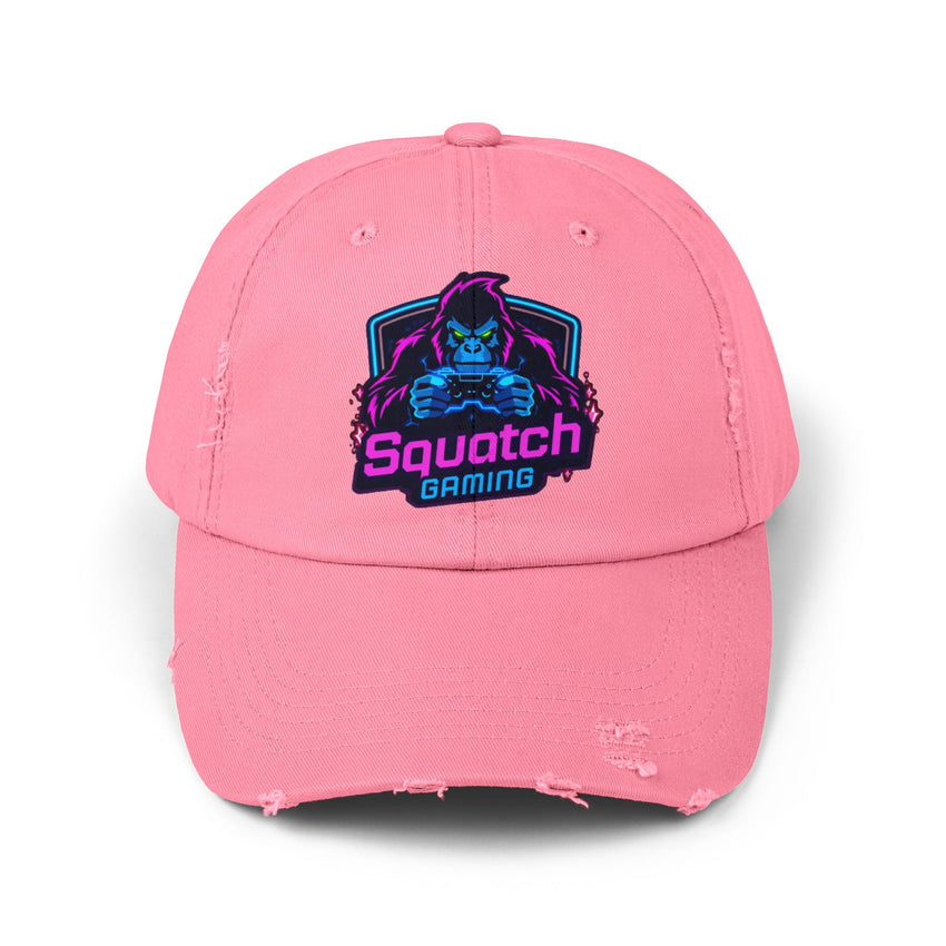 Squatch Gaming logo Cap | Neon Sasquatch gamer hat