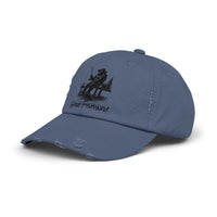 Gone Fishing Distressed Cap - Unisex Fishing Hat for Outdoor Enthusiasts