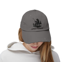 Gone Fishing Distressed Cap - Unisex Fishing Hat for Outdoor Enthusiasts