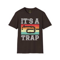 It's A Trap trumpet T-Shirt | Retro Striped Trombone Band Humor