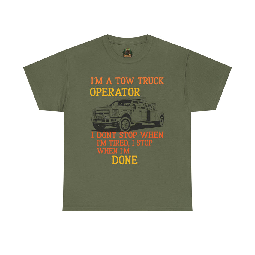 Tow Truck Operator Tee - Perfect Gift for Drivers, Funny Work Shirt, Mechanic Humor, Towing Company Apparel, Heavy Cotton Tee