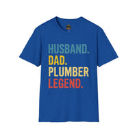 Husband Dad Plumber Legend T-Shirt | Trade Pride Worker Tee