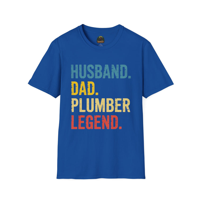 Husband Dad Plumber Legend T-Shirt | Trade Pride Worker Tee